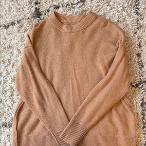 Aerie Women's Warm Brown Crew Neck Sweater
